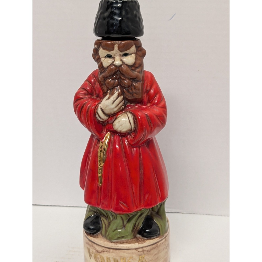 Vtg Alberta Molds Russian Figurine Vodka Decanter Ceramic Pottery Barware
